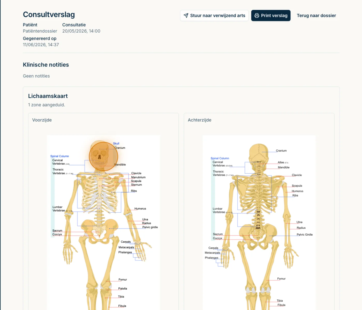 Rapportage met consultcontext